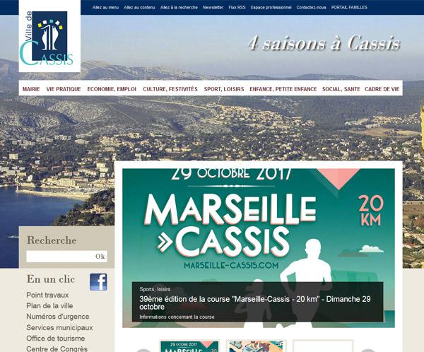 Website of the Cassis City